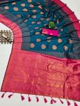 Traditional Soft Silk Saree with Stunning Copper Zari Design