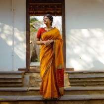 Golden Zari and Motifs The Art of All Over Butta Design Saree